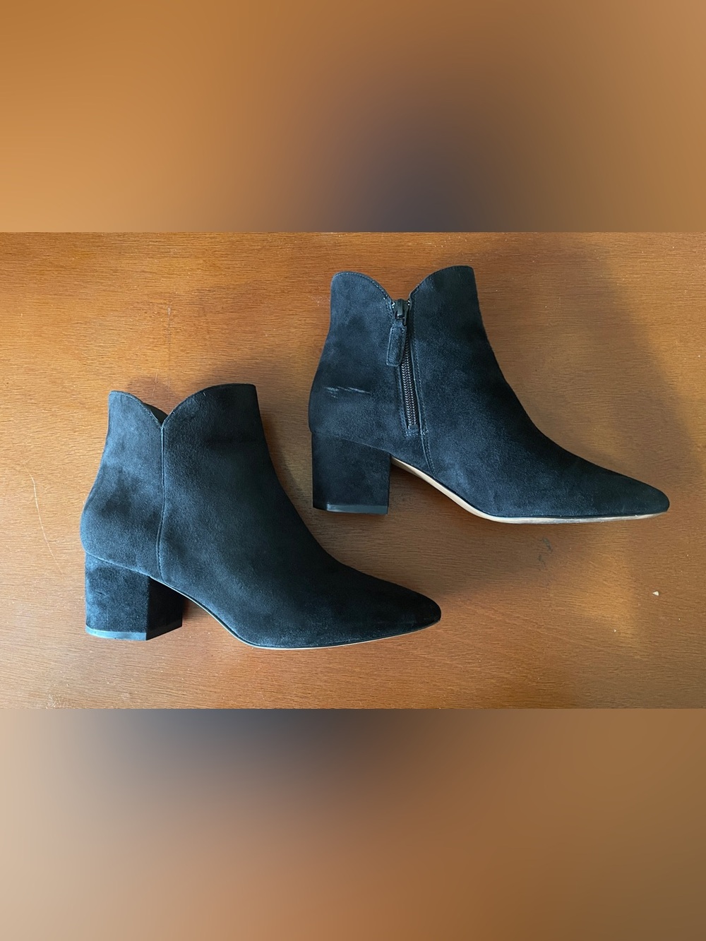 Cole Haan Elyse Women's Black Suede Zip Bootie Ankle Boots Size 7 1/2 B W14981